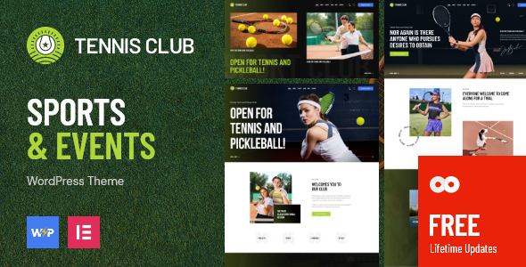 Tennis Club WordPress theme