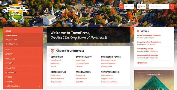 TownPress WordPress theme