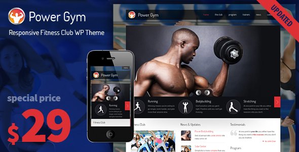 Power Gym WordPress theme