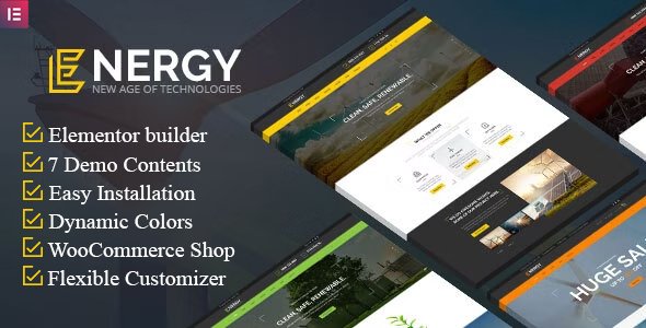 Energy WordPress theme