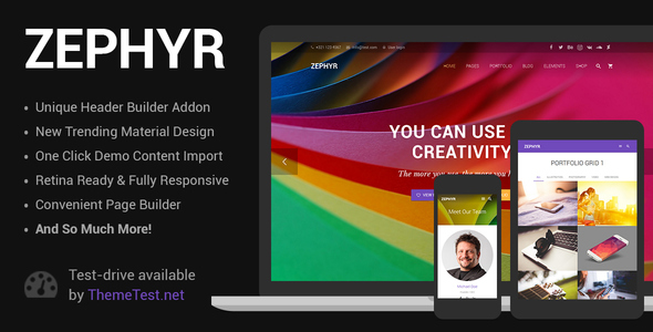 Zephyr WordPress theme