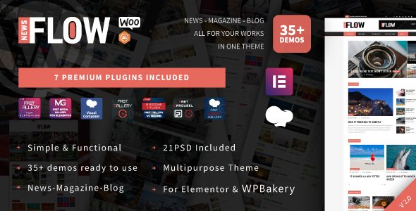 Flow News WordPress theme
