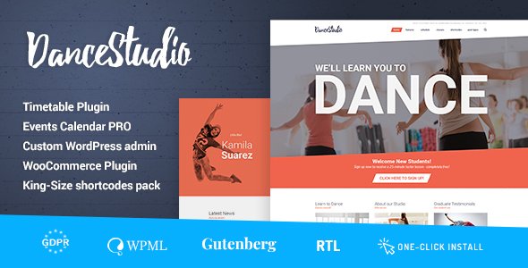 Dance Studio WordPress theme