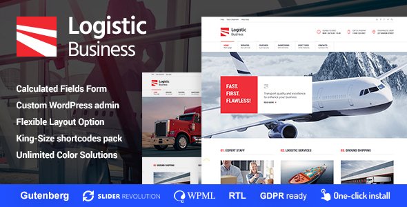 Logistic Business WordPress theme