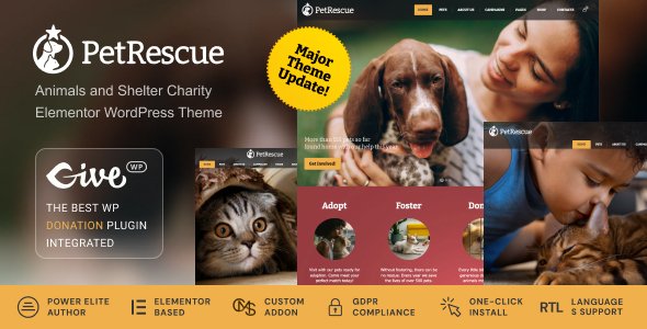 Pet Rescue WordPress theme
