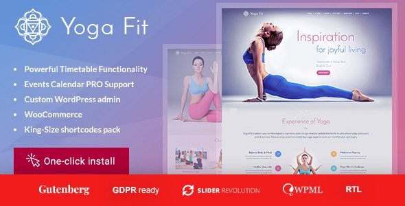 Yoga Fit WordPress theme