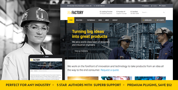 Factory WordPress theme