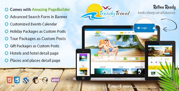 Trendy Travel WordPress WordPress theme