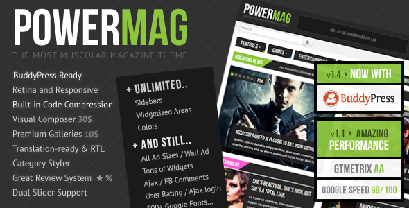 PowerMag WordPress theme