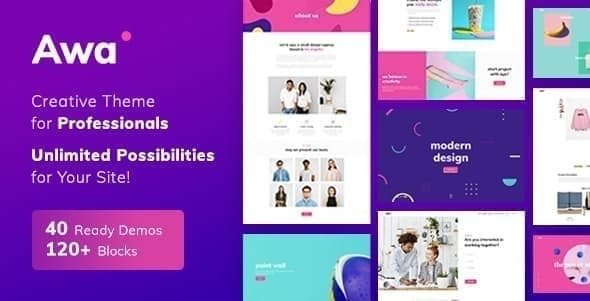 Portfolio Awa WordPress theme
