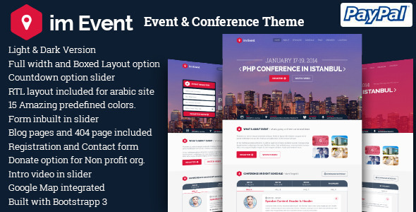 imEvent WordPress theme