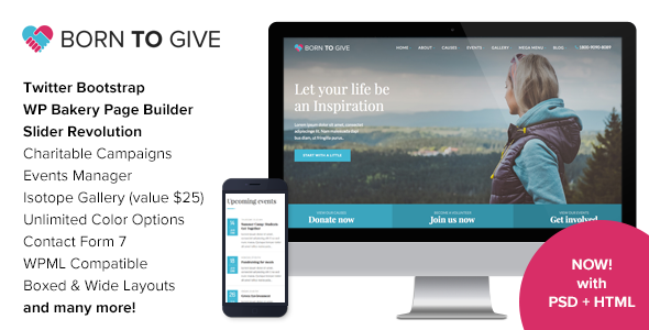 Born To Give WordPress theme