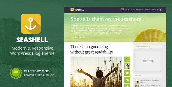 SeaShell WordPress theme