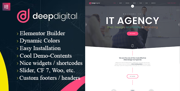 DeepDigital – Web Design Agency WordPress Theme WordPress theme