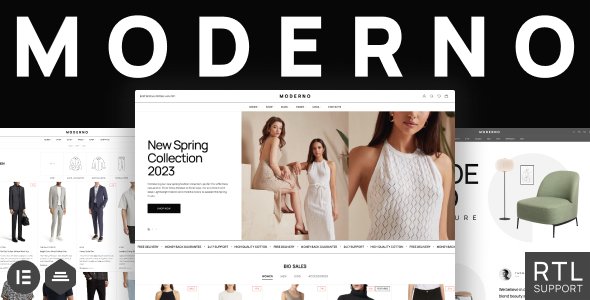 Moderno – Fashion & Clothing, Furniture WordPress theme