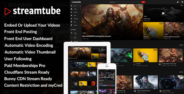 StreamTube WordPress theme