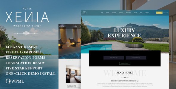 Hotel Xenia WordPress theme