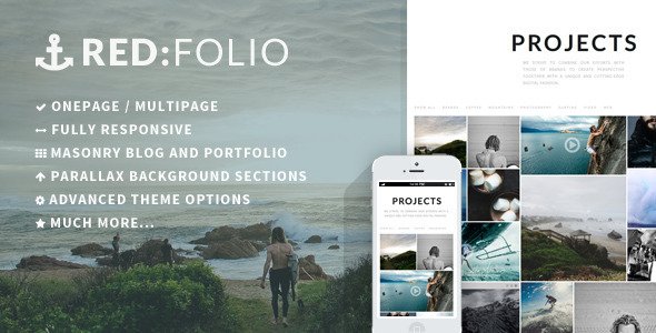 Redfolio WordPress theme