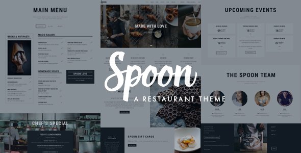 Spoon – a Premium Responsive Restaurant WordPress Theme WordPress theme