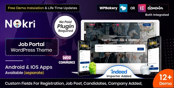 Nokri WordPress theme