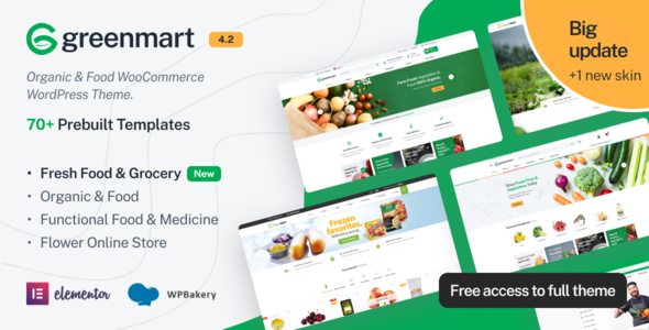 GreenMart – Organic & Food WooCommerce WordPress Theme WordPress theme