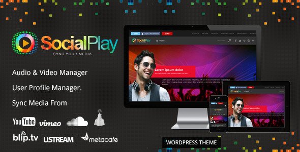 SocialPlay WordPress theme