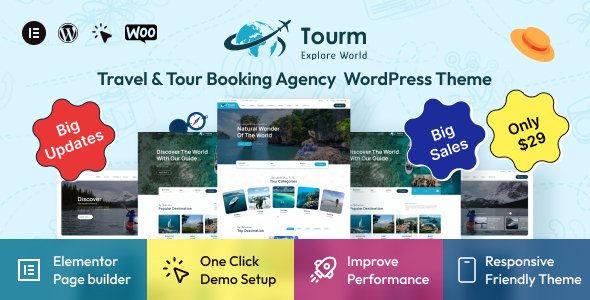 Tourm- Travel & Tour Booking Agency WordPress Theme WordPress theme