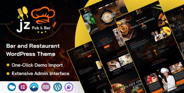 Jz Pub & Bar WordPress Theme WordPress theme