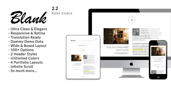 Blank WordPress theme