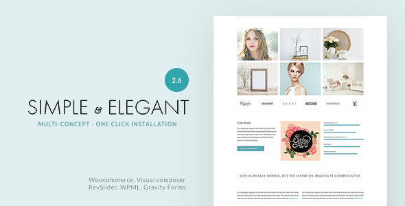 Simple & Elegant WordPress theme